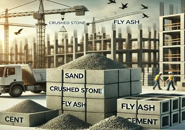 கான்கிரீட் செங்கற்கள் என்ன பொருட்களால் செய்யப்படுகின்றன?